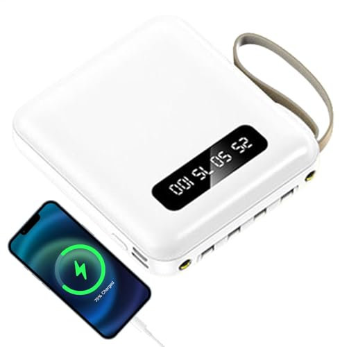 Portable Charger Bank - 5000mAh Ultra Slim Charging Powers Bank, Digital Display Portable Cell Phone Battery Bank | Business Trips, Compact Lightweight Phone Charger Bank For Travel, Everyday Use