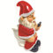FUANA Statue de jardin 3D fantaisiste en forme de nain de jardin, design téléphone pour décoration extérieure et paysage, rouge