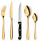 HaWare 30 Piece Gold Cutlery Set, 24 Pcs Stainless Steel Flatware with 6 Pcs Steak Knives, Elegant Forks Spoons Knives Silverware, Service for 6, Mirror Polished, Dishwasher Safe