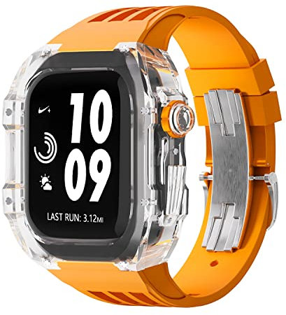 MODBAND Kit di modifica per Apple Watch 45 mm Series SE 56 5 4 7 8 44 mm di lusso trasparente, 45 mm, agata, 45mm, Agata