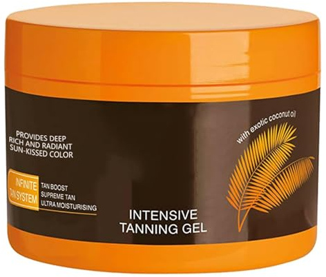 Bräunungsgel,150g Intensive Tanning Gel, Solarium Bräunungsbeschleuniger Creme,intensive, weiche braune Bräunungsbeschleunigercreme, Erzielen Sie Eine Natürliche Bräune mit Natürlichen Inhaltsstoffen