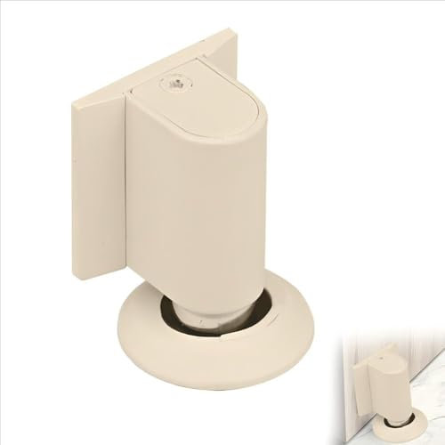 Magnétique en Métal Butée de Porte - Bloc Porte Cale Porte, Arret de Porte Magnétique, Arrêt de Porte en Métal, Butée de Porte Magnétique Solide, Butee de Porte Sol Avec Adhésif et Vis (Blanc)
