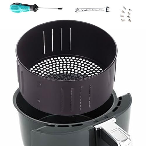Cestello per friggitrice ad aria | Cestello in ghisa per friggitrice ad aria |Accessori universali per friggitrice ad aria per padella per pane per forno con friggitrice ad aria