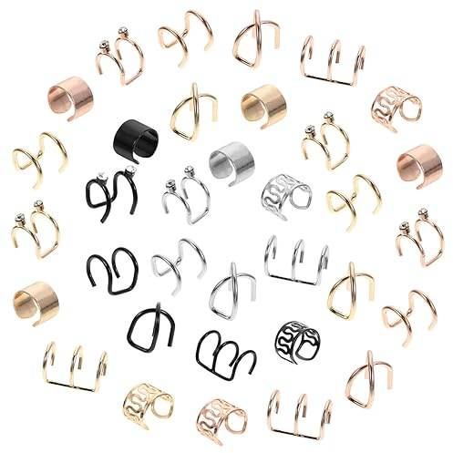 Flechtanhänger 48 Stück Metall für Dreadlocks und Zöpfe | Junge Frauen und Mädchen, Stylische Haaraccessoires, Leicht die Flechtsträhne zu Schieben