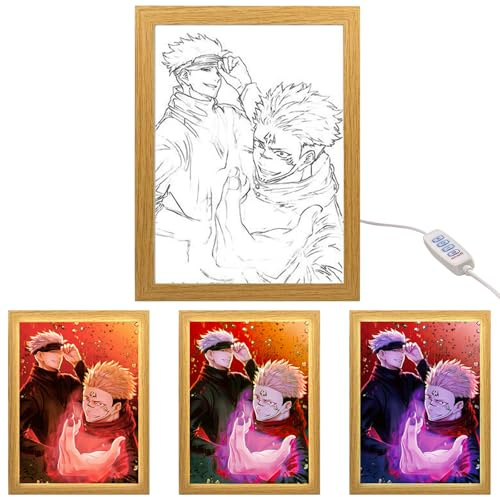 MeYuxg JJK Anime Beleuchteter Bilderrahmen, Anime LED Box, Kreative LED Bilderrahmen, Japanische Lampe für Wohnzimmern, Schlafzimmern, Cafés und Kinderzimmer (3)