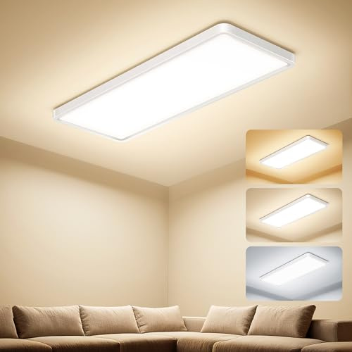 Uwithm Deckenlampe LED Deckenleuchte Lang, LED Panel 58x22x2.9 CM Weiß