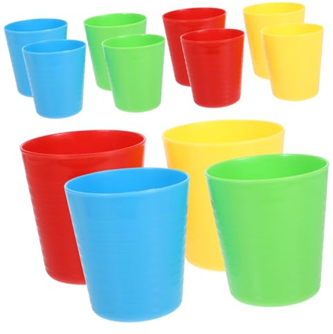 PENIKOKO 16 pièces Gobelets Réutilisables Plastique Colorés pour Garçon Fille Verres à Eau et Jus pour Fêtes Camping et Usage Quotidien Réutilisable