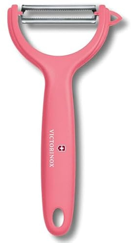 Victorinox, Tomaten- und Kiwischäler, Extra scharfe Klinge, mit Zackenschliff, zweischneidig, robuster Kunststoff-Griff, Hellrot, Made in Switzerland, Spülmaschinengeeignet