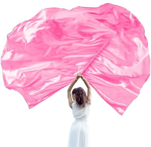 140 x 94 cm Anbetungsflaggen für Tänze, Kirchen, Lob, Tanz, Flaggen-Set, Anfängerfreundlich, Lob Flaggen mit flexiblen Stangen, halbrund, Anbetung, Engelsflügel-Flagge