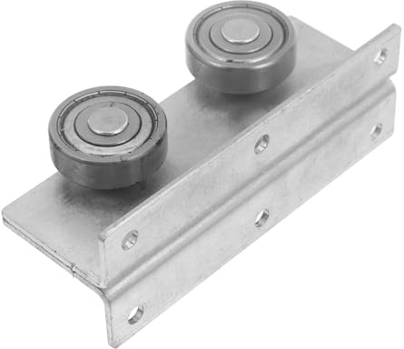 DECORNIJIA Poulie Centrale pour Porte Coulissante en Acier Galvanisé Roulement Inox Silencieux Galet de Remplacement pour Fenêtre et Porte de Placard Système de Chariot Robuste pour