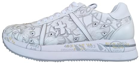 PREMIATA Scarpe Sneakers Donna in camoscio e Nylon Conny_7364 Bianco tg.40