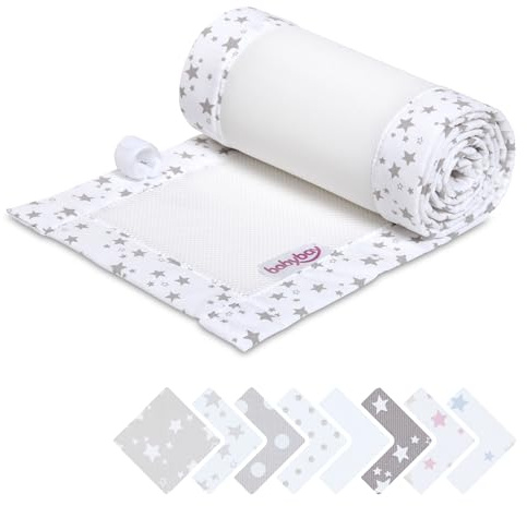 babybay Nestchen 3D Mesh-Piqué passend für Modell Original, weiß Sterne perlgrau