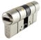Tesa Assa Abloy, T75D3030N, Cilindro de Alta Seguridad, T70 DS, Doble Embrague, Leva Larga, Llave - Llave, Niquelado, 30 x 30 mm