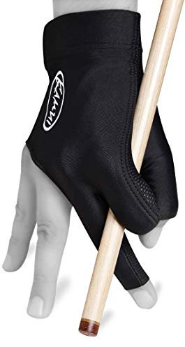 Kamui New 2017 Billard Handschuh – quickdrytm-– Für Rechte Hand, Schwarz, Schwarz, Medium