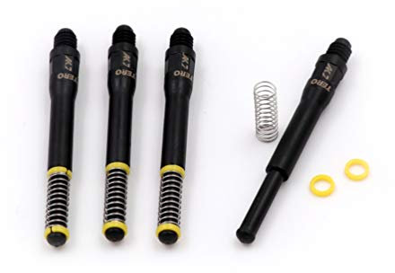 CUESOUL TERO AK7 Schwarz Dart Vorbauten Dartschäfte Eingebaute Feder Teleskop, Set von 4 Stück-F (CS-AK7 + L1)
