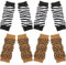 Geyoga 2 Sets Gestrickte Haustier Beinlinge Elastische Haustier Bein Sprunggelenk Schutz Warme Hunde Sprunggelenk Abdeckung Baumwoll Tier Bein Ärmel für Mittlere und Große Hunde, XL