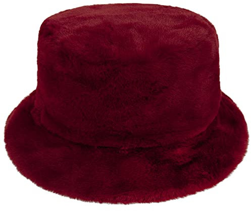 Mimfutu Winter Fischerhut Fluffy Bucket Hat für Damen Herren (Rot)