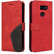 Fatcatparadise Kompatibel mit LG K40S Hülle, Leder PU Brieftasche Handyhülle Flip Case Silikon Bumper Schutzhülle Klapphülle. Lederhülle mit Kartenfächern und Standfunktion (Rot)