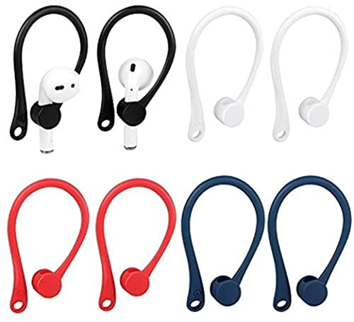 LATRAT 4 unidades de ganchos para la oreja Drop Sport Ohrhaken Accesorios Ohrhaken Compatible, perfecto para deportes y actividades al aire libre, comodidad duradera