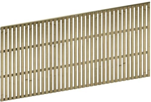 Premier Tuscany 6x3ft (W: 6ft x H: 3ft) Decorative Capped Vertical Slatted Trellis Pressure-Treated Garden Panel Fence Topper/Wall Art/Pergola/Divider Width 1828mm x Height: 916mm