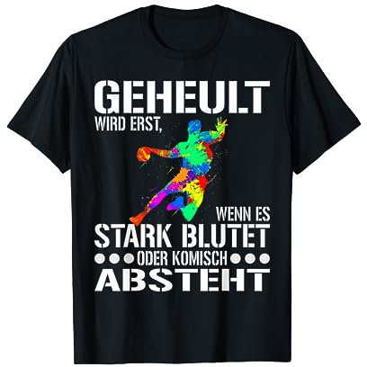 Handball Spieler Designs für Männer Frauen und Handball Fans T-Shirt
