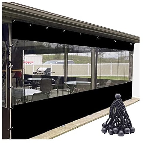 WZYJLyds Cortinas Impermeables Transparentes para Exterior, Cubierta del Panel Lateral de La Pérgola con Ojales, para Terraza, Jardín, Trastero Cortina