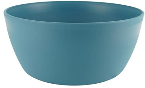ECOMACETAS FLOWERPOT STORE Maceta Redonda Baja para Cactus, Suculentas, Crasas, Bonsáis, Geranios. En Plástico Resistente Azul (1, 30 cm)