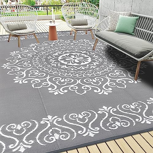 Pauwer Outdoor-Teppich, wasserdicht, Kunststoff, Stroh, Campingteppich