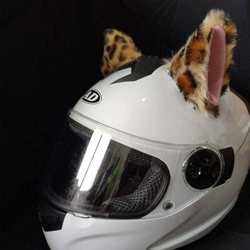 2 Stück Katzenohren für Helm,Motorrad Helm-Ohren Katzenohren Dekoration niedliches Helmzubehör für Fahrradhelm, Ski-Helm, Motorradhelm, Snowboardhelm Lustiges Tier Design Motorradhelm Zubehör