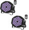 2 Pièce Batterie Lumière noire UV pour fête, rechargeable pile 36 LED UV projecteur DMX512 avec télécommande, lumière disco noire pour DJ, fête, décoration, Noël, Halloween, mariage