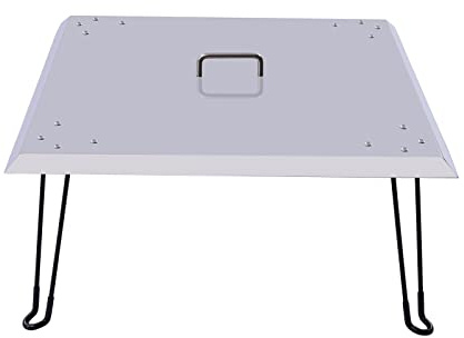 Couvercle pour brasero, plaque de feu, pliable, couvercle pour brasero, 63,5 x 63,5 x 30,8 cm, carré, argenté