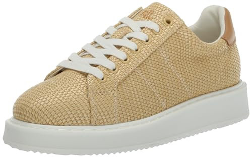 LAUREN Ralph Lauren Damen Angeline 4 Sneaker, Natur/Buff, 38 EU