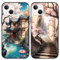 PBNDJVG 2 Pièces Coque pour Apple iPhone 13/iPhone 14 6.1 Pouce, Fleurs de Cerisier du Japon Dessin Animé Aesthetics Motif Étui Protection Housse de Silicone TPU Souple Antichoc Case, Noir 5