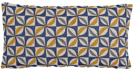 Bloomingville Creative Collection Calia Kissen, Blue, Baumwolle, L70xB35 cm