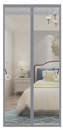 MEOYCHB Fliegengitter Tür,Robuste Fliegengittertür,Selbstdichtender Netzvorhang,Hände Frei Für Terrassen-glasschiebetüren,Haustiere Und Kinder,Fliegengitter Balkontür(Size:90x205cm,Color:A)