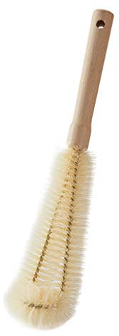 BEBIKR Wood Handle Brush Coffee Tea Glass Cup Gadgets Tool For Washing Narrow Neck Beer Wine Decanter Tool Non-slip Mat