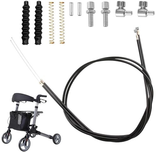Hochwertiges 14-teiliges Bremskabel Antriebs Rollator Ersatzteil-Set für Gehhilfen, Universell kompatibel mit den meisten Rollator-Marken