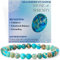 Bivei Perlenarmband für Frauen 6mm Semi Precious Natural Stone Stretch elastischen Schmuck Yoga Geschenke(Seesediment-Jaspis - Gelassenheit)