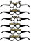 Silvester Brille 2024 Brille Neuheit Brille Feiern Brille Gemusterte Papier Brille - 2025 Partyzubehör Brille, Lustiges Zubehör