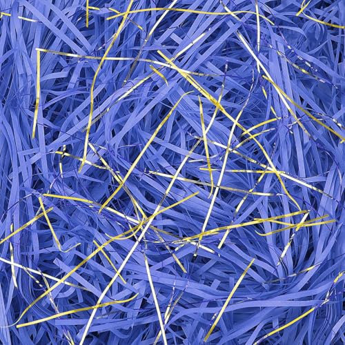 TXXATX 270g Füllmaterial Geschenk Geschreddertes Papier Königsblau Hamper Shred Raffia Verpackungsmaterial Füllmaterial Schwarz Geschenk Füllung für DIY Dekorations Pakete Geschenkbox Präsentkorb