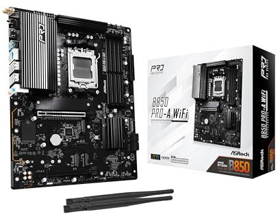 ASRock Placa Base AMD B850 ATX AM5 B850 Pro-A WiFi 6 USB 3.2 Gen2 Raid DDR5