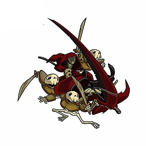 13 cm x 12,2 cm für Boneclang Shovel Knight Vinyl-Autoaufkleber Feine Anime-Dekoration Scratch