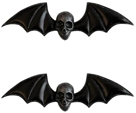 Punk Kopfschmuck Totenkopf Halloween Haarspange Punk Haarspange mit Teufelsflügel Cool Girl Fledermaus Flügel Form Gothic Haarspangen