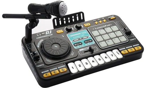 Il mixer DJ per bambini e il lettore di dischi possono essere collegati al microfono Bluetooth