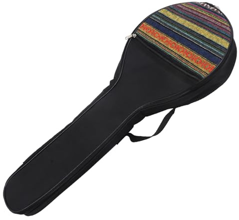 Banjo Schultertasche aus Vliesstoff für 4-saitiges Banjo, Schwarz | 1 Stück, Verstellbarer Trageriemen, Bequeme Innenpolsterung mit Baumwollzwischenschicht Zufälliger Stil