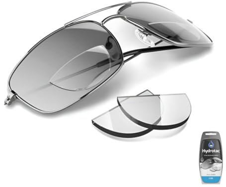 Inland UK +2.00 Hydrotac Stick-On Bifocal Reading Lenses, +2.00 Magnification, Universal Fit for All Eyewear