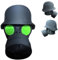 Anhängerkupplungskappe,Schutzkappe für die Anhängerkupplung,Anhängerkupplung in lustiger Gasmasken-Helm-Form,Staub- und Wasserdicht,Schutzabdeckung für die Anhängerkupplung (Grün)