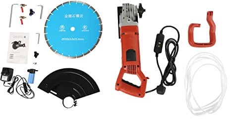 Concrete Saw 3000W Electric Saw with Diamond Blade & Water Cooling Adjustable Depth Cutter for Tile, Marble and Concrete Cutting