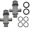 Essential Lot de 2 valves à piston à double tuyau pour piscines Intex offrant une flexibilité pour une aspiration efficace