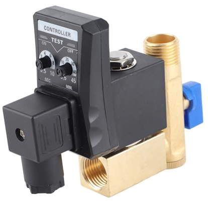TICFOX G1/2 DN15 Automatic Drain Valve, Automatic Electronic Timed Drain Valve for Air Compressor Condensate Management(230 V)